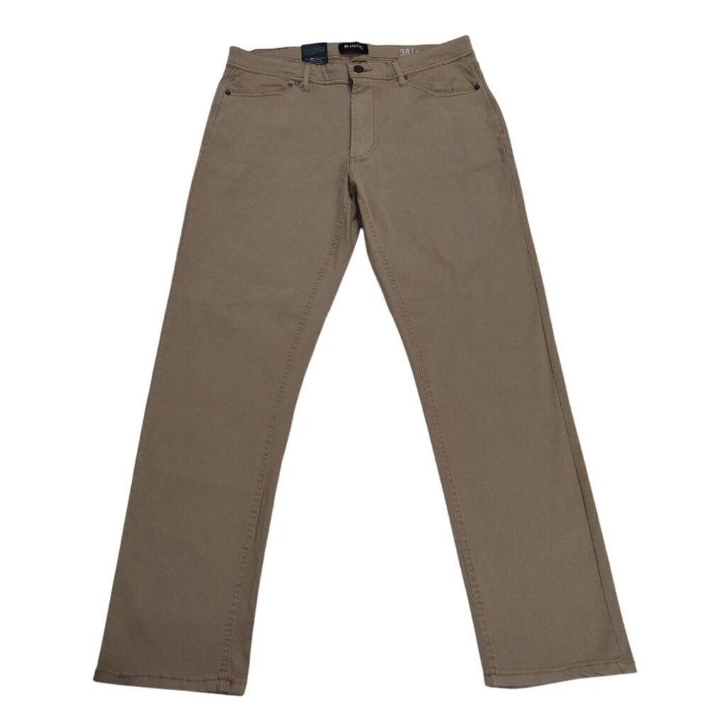 Blanknyc Mens Beige Straight-Leg Stretch Pants 38W Cotton Blend Comfortable Fit.